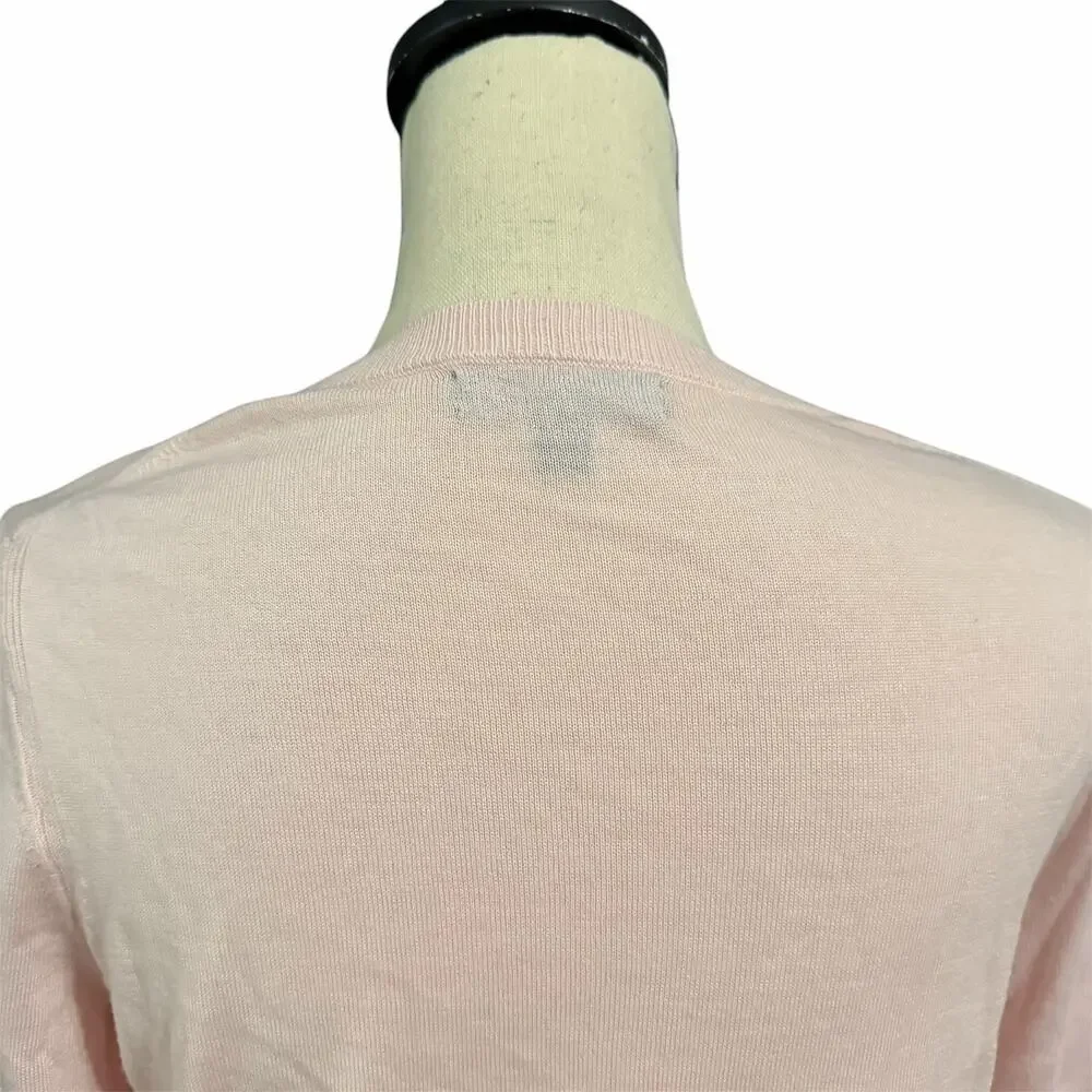 Banana Republic Wmns Soft Pink 100% Merino Wool Crewneck Sweater Sz M Classic